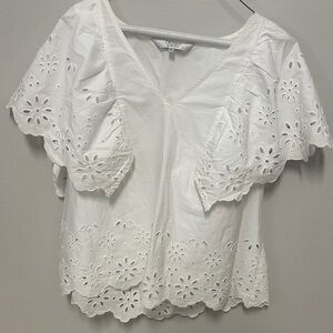 Crosby White Eyelet Lace Blouse
